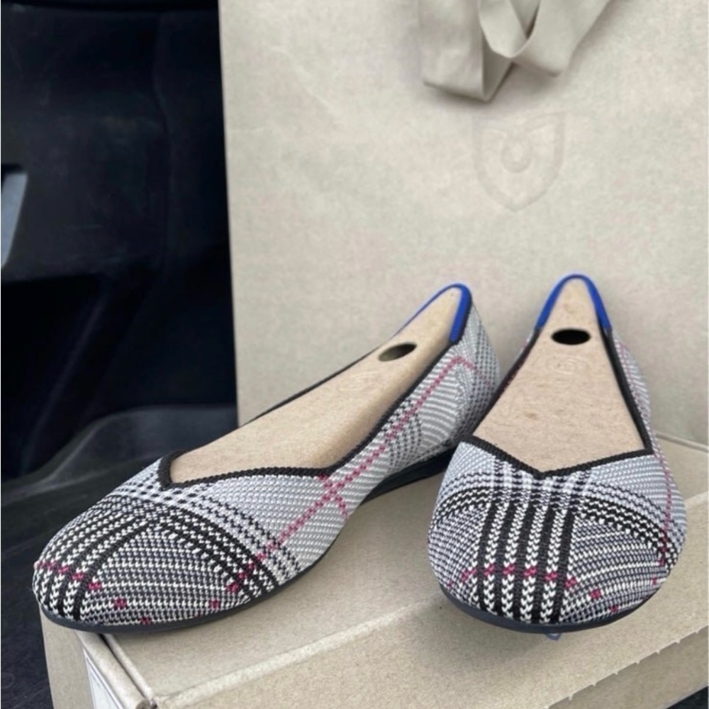 Rothy's Retired Glen Plaid Flats, size 7